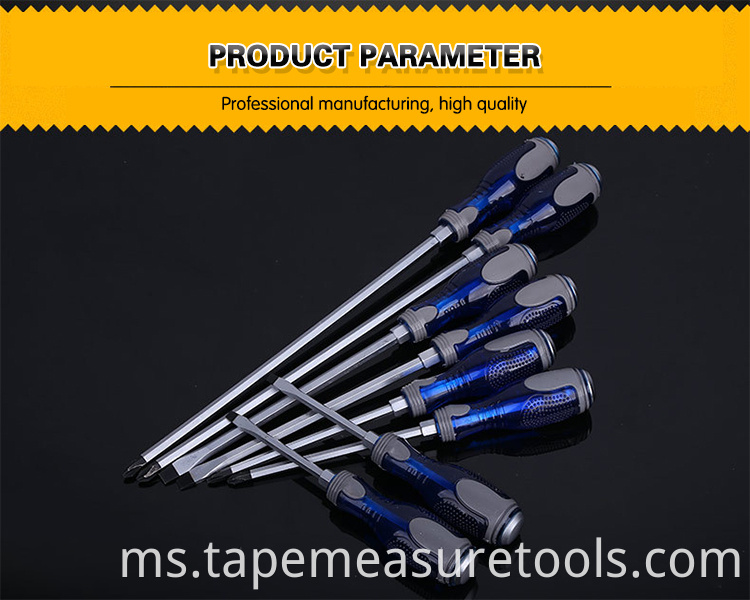 Pemutar skru pelbagai fungsi Phillips Chrome vanadium steel slotted magnetic screwdriver Factory direct screwdriver